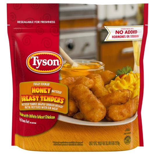 Tyson Fully Cooked Honey Battered Breast Tenders, 25.5 oz. (Frozen)