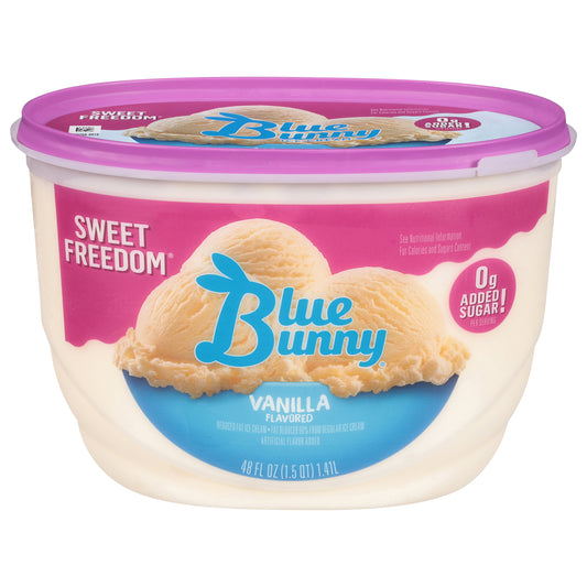 Blue Bunny Sweet Freedom Vanilla Reduced Fat Ice Cream, 48 fl oz