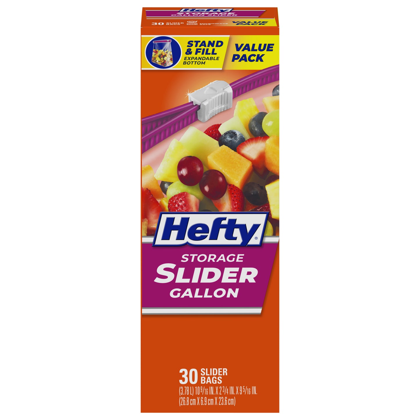 Hefty Storage Gallon Slider Bags Value Pack 30 ea