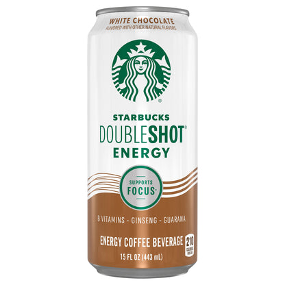 Starbucks Doubleshot Energy Coffee Beverage White Chocolate Naturally & Artificially Flavored 15 Fl Oz Can