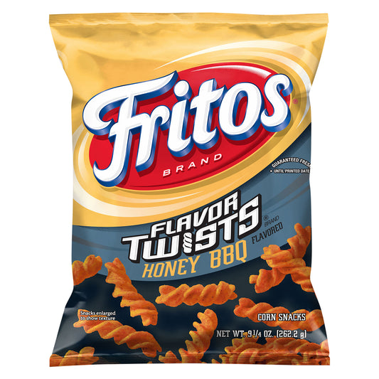 Fritos Flavor Twists Corn Snacks Honey BBQ Flavored 9 1/4 Oz