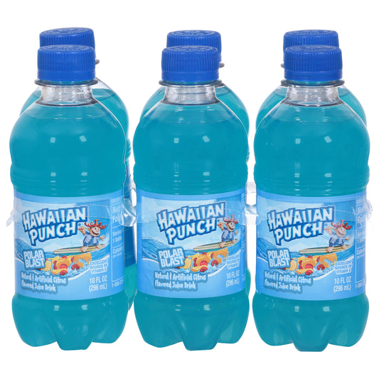 Hawaiian Punch Green Berry Rush, 10 fl oz bottles, 6 pack