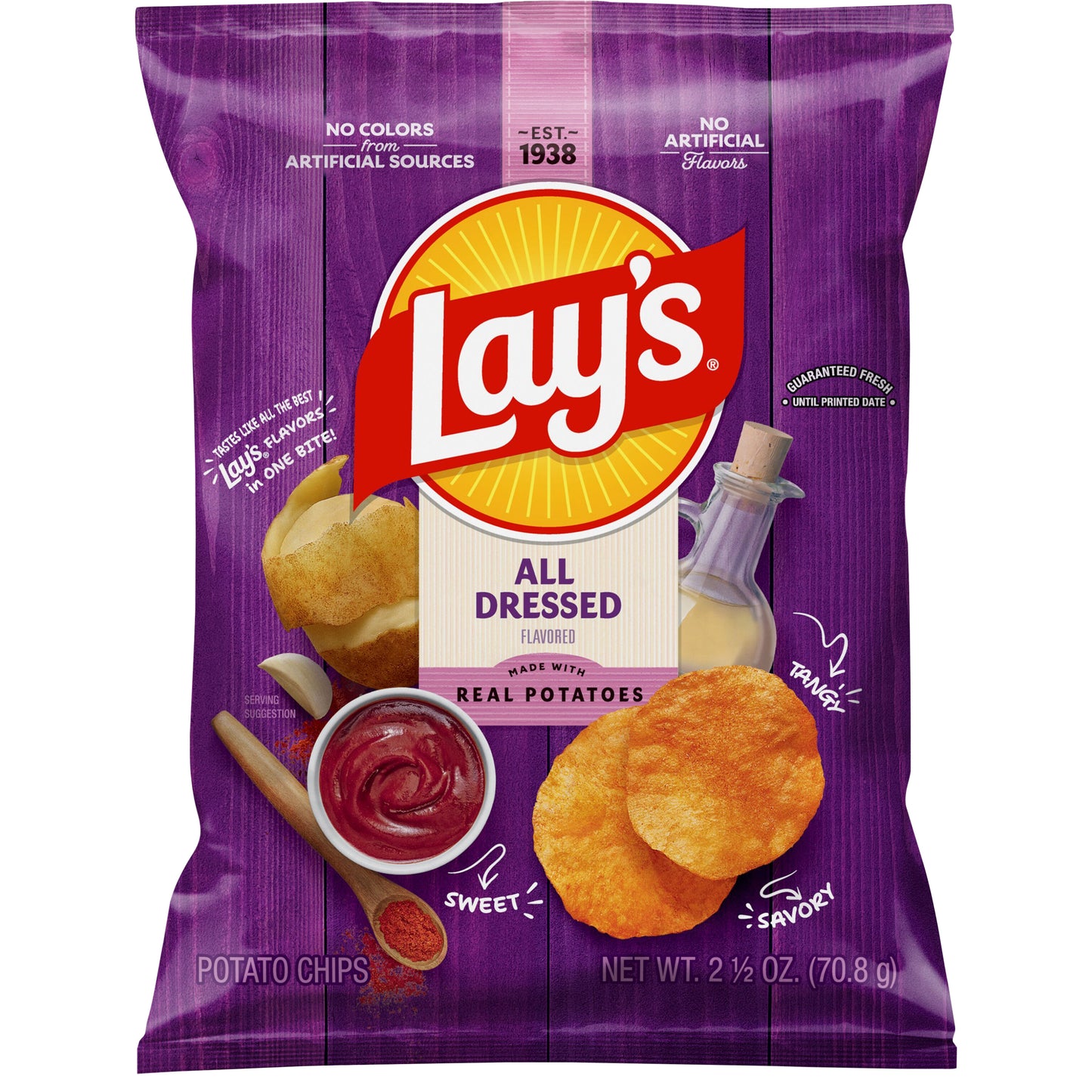 Lay's Potato Chips All Dressed Flavored 2 1/2 Oz