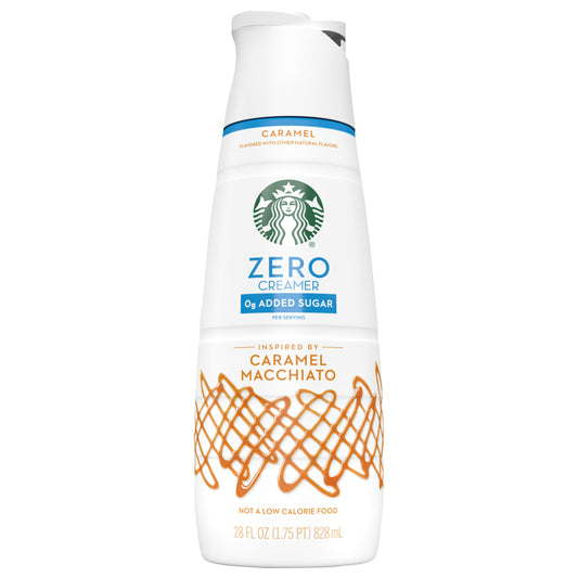 Starbucks Zero Caramel Flavored Liquid Coffee Creamer, Caramel Flavored Creamer 28 fl oz.