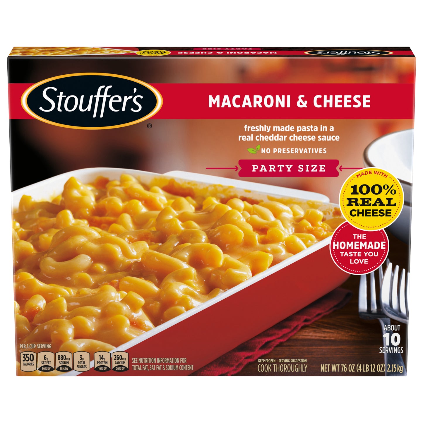 Stouffer's Party Size Macaroni & Cheese Frozen Meal 76 oz.