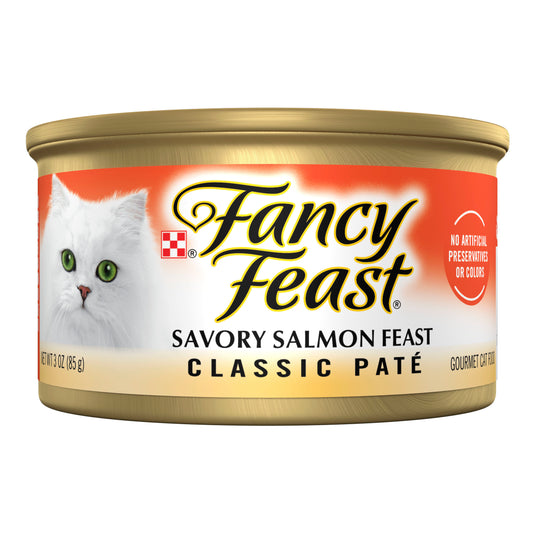 Purina Fancy Feast Salmon Feast Classic Grain Free Wet Cat Food Pate - 3 oz. Can