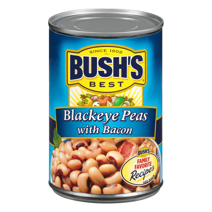 Bush's Best® Blackeye Peas with Bacon 15.5 oz. Can