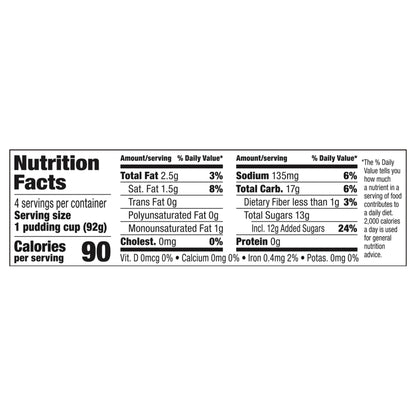 Snack Pack Butterscotch Flavored Pudding, 4 Count Pudding Cups (12 Pack)