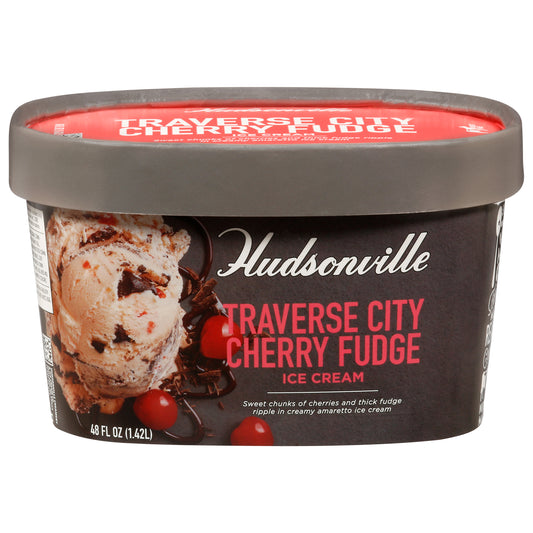 Hudsonville Traverse City Cherry Fudge Ice Cream 48 fl oz