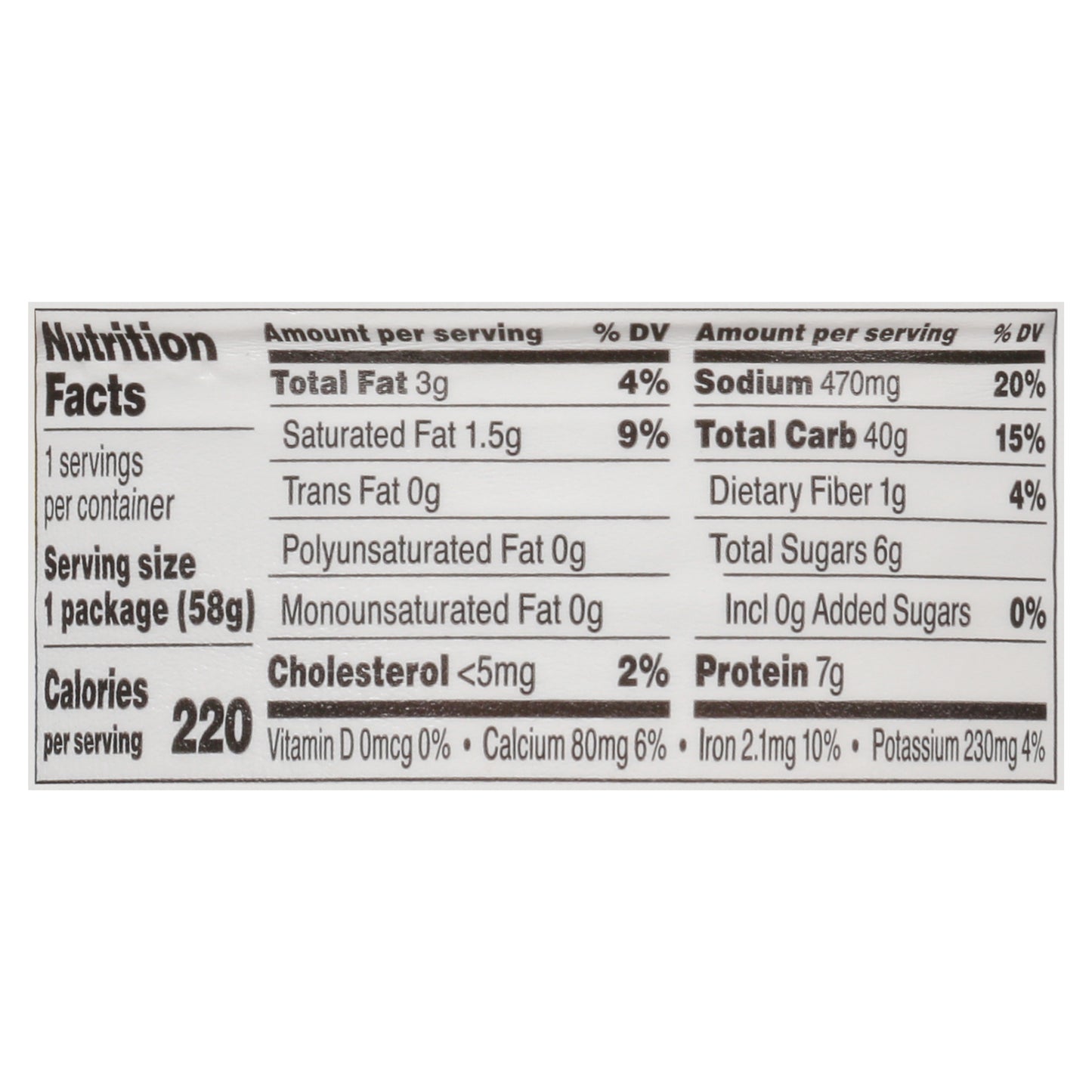 Food Club Microwaveable Original Macaroni & Cheese Dinner 2.05 oz