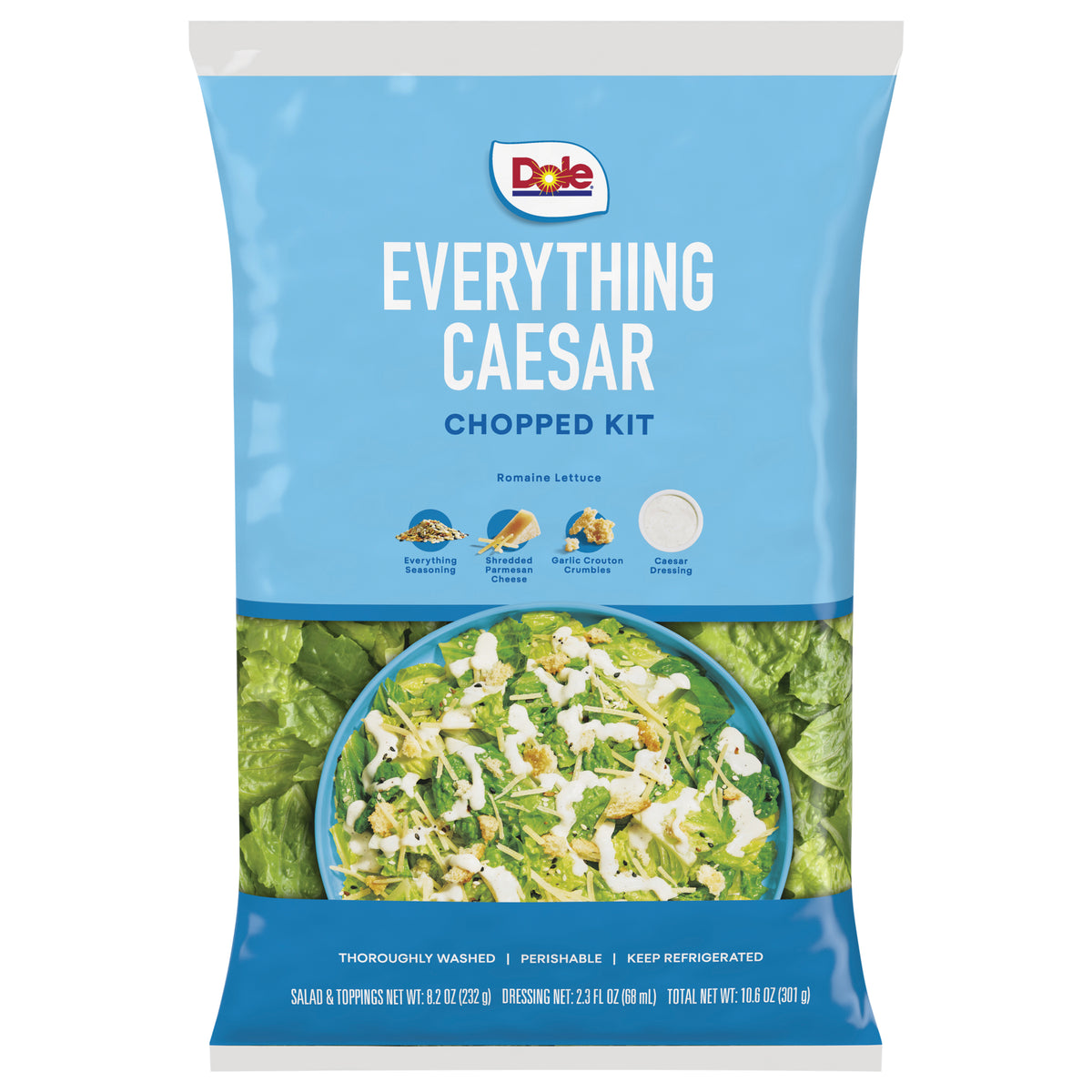 Dole Everything Caesar Chopped Salad Kit, 10.6 oz