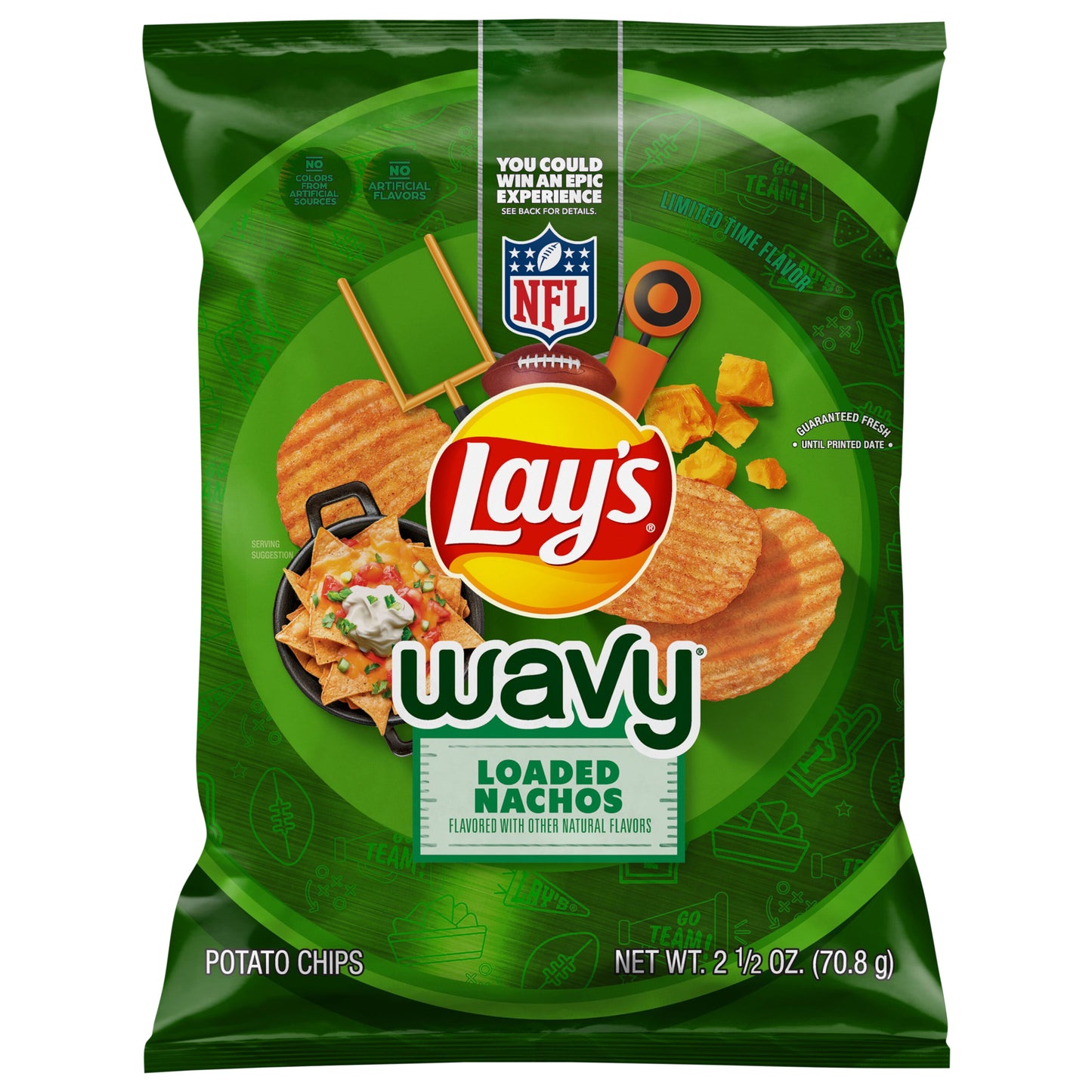 Lay's Wavy Potato Chips Loaded Nachos 2 1/2 Oz