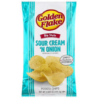 Golden Flake Dip Style Sour Cream 'n Onion Potato Chips 4.625 oz