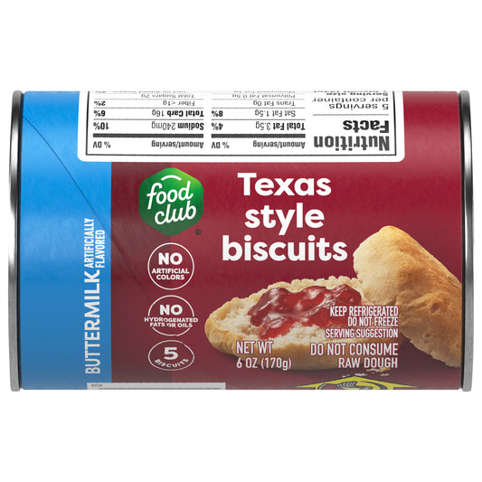 Food Club Texas Style Buttermilk Biscuits 5 ea