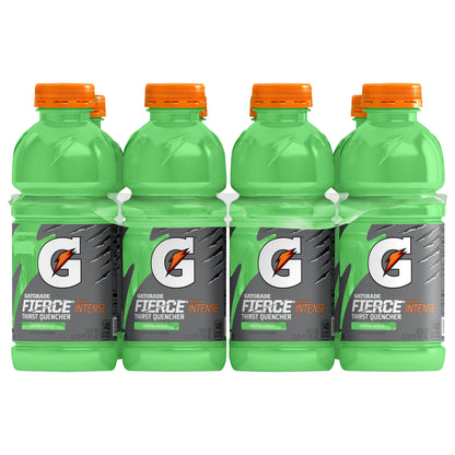 Gatorade Fierce Thirst Quencher Green Apple Artificially Flavored 20 Fl Oz 8 Count