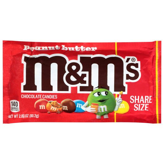 M&M's Peanut Butter Chocolate Candies Share Size 2.83 oz