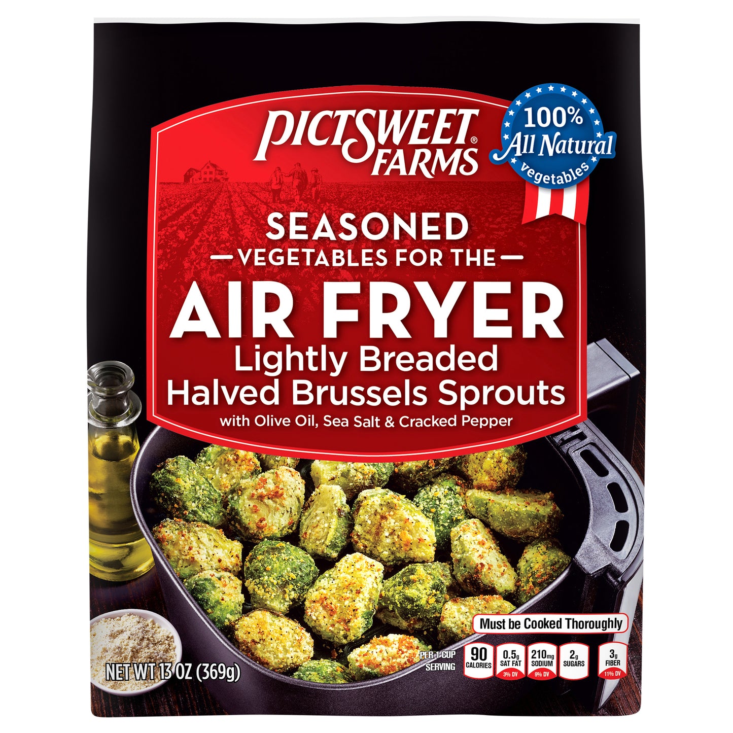 Pictsweet Farms Seasoned Vegetables for the Air Fryer Lightly Breaded Halved Brussels Sprouts