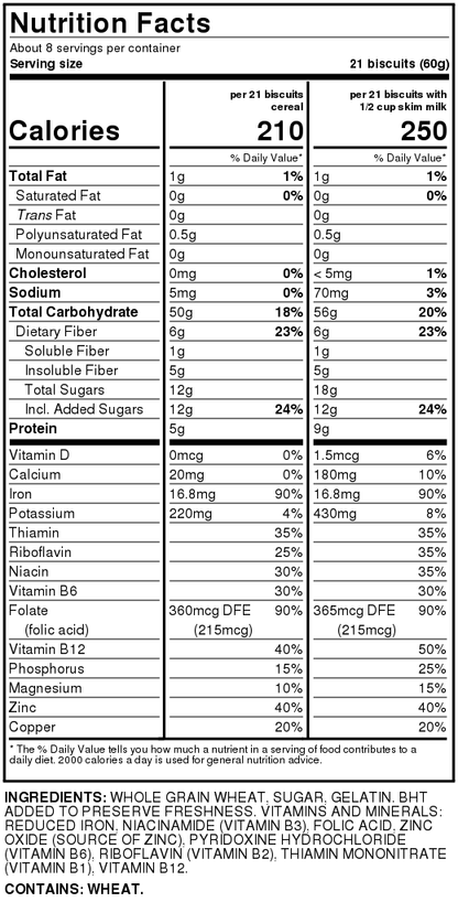 Frosted Shredded Wheat Bite Size Sweetened Whole Grain Wheat Cereal