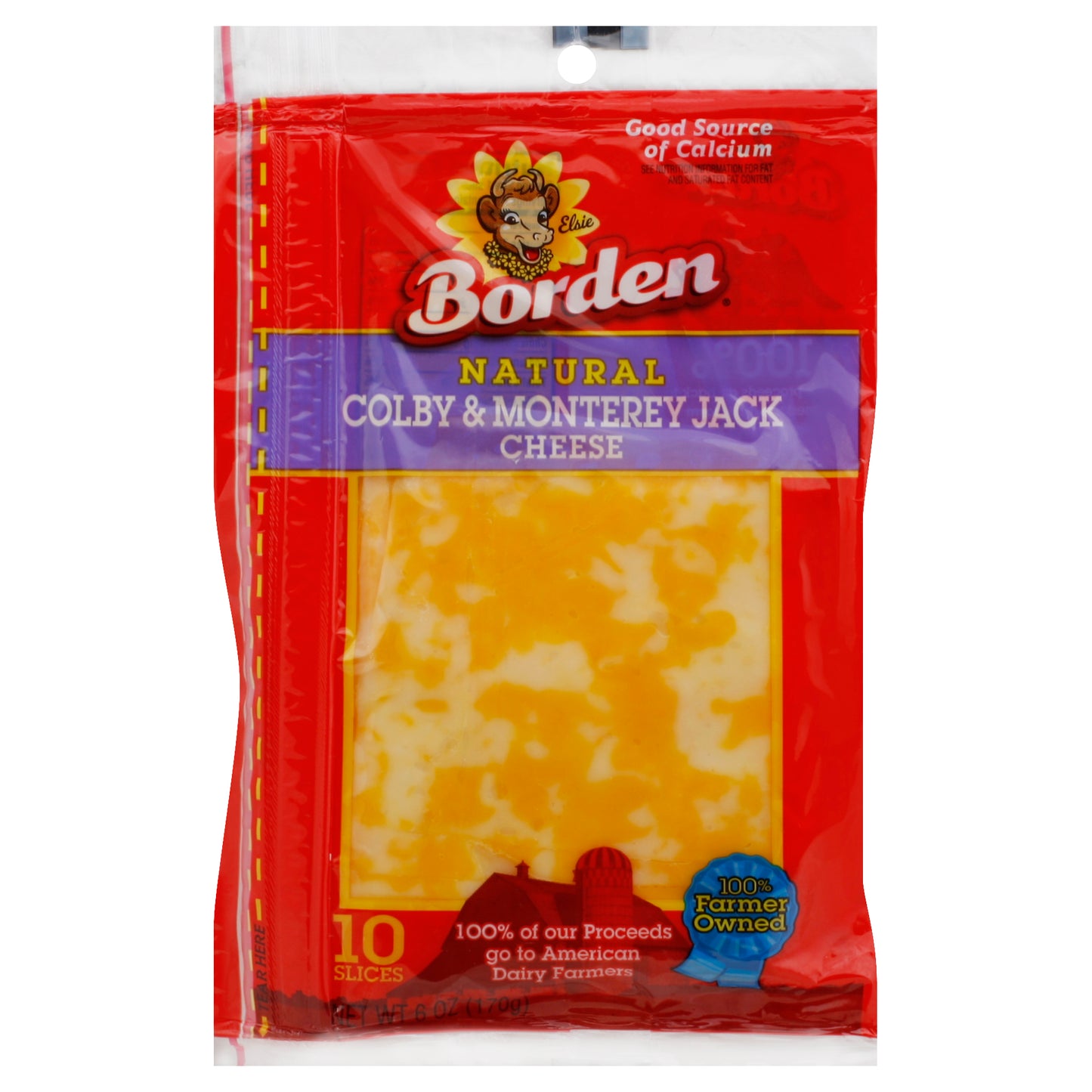 Borden Cheese 10 ea - COLBY AND MONTEREY JACK CHEESE