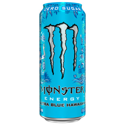 Monster Zero Sugar Ultra Blue Hawaiian Energy Drink 16 fl oz