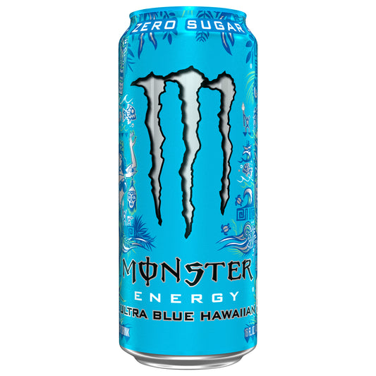 Monster Zero Sugar Ultra Blue Hawaiian Energy Drink 16 fl oz