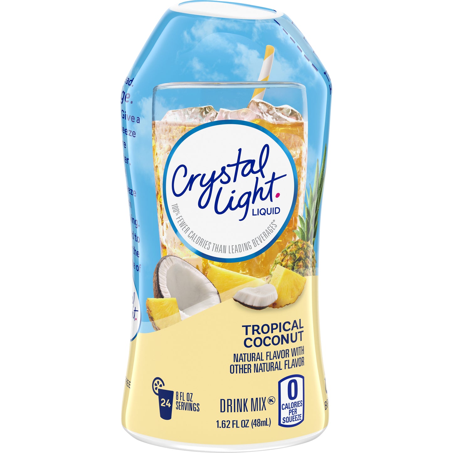 Crystal Light Tropical Coconut Liquid Drink Mix, Caffeine Free, 1.62 fl oz Bottle