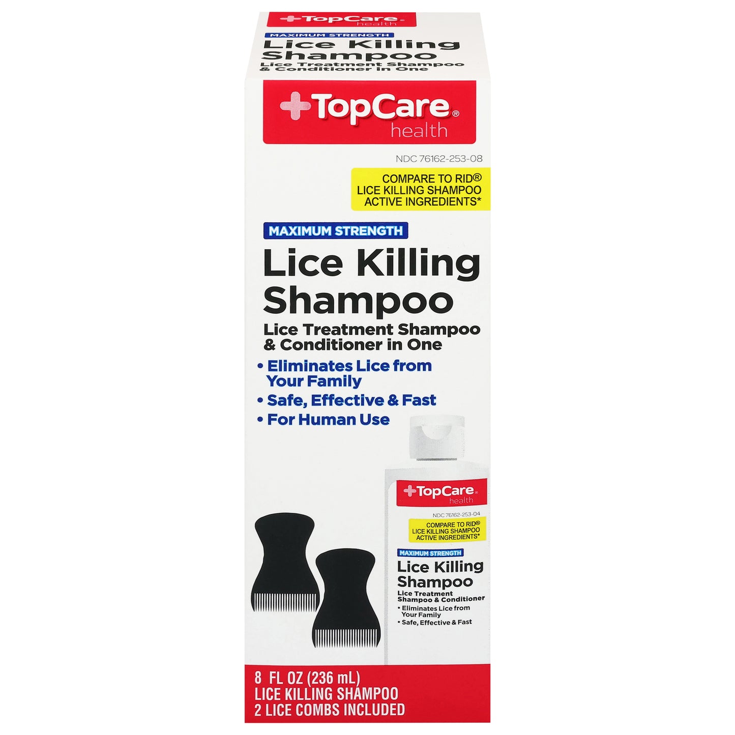TopCare Health Maximum Strength Lice Killing Shampoo Kit 1 ea