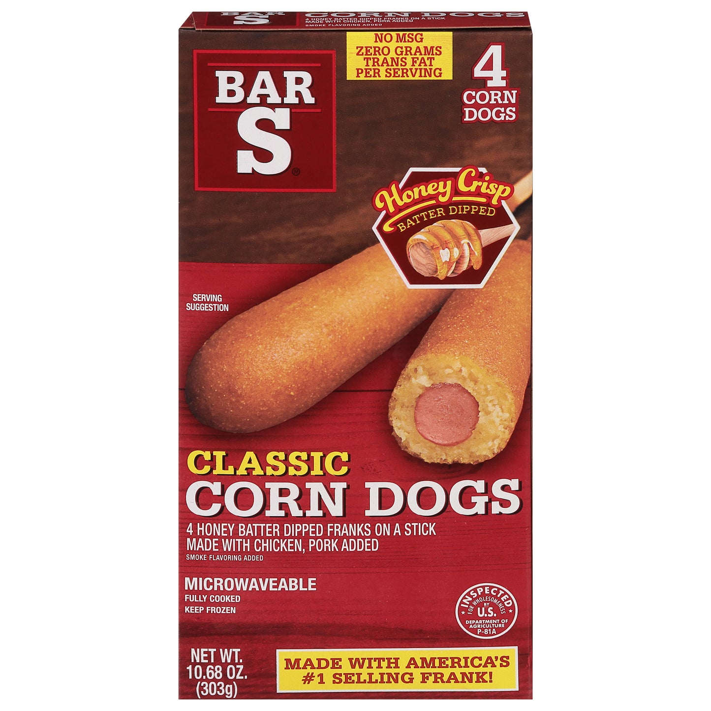 Bar S Honey Crips Batter Dipped Classic Corn Dogs 4 ea