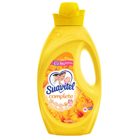 Suavitel Complete Liquid Fabric Conditioner, Laundry Fabric Softener with Fabric Protection Technology, Morning Sun, 46 Oz., Enough Liquid For 46 Small Loads