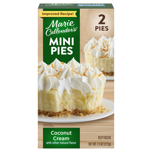 Marie Callender's Coconut Cream Flavored Mini Pies, 2 Pies, Frozen, 7.5 oz.