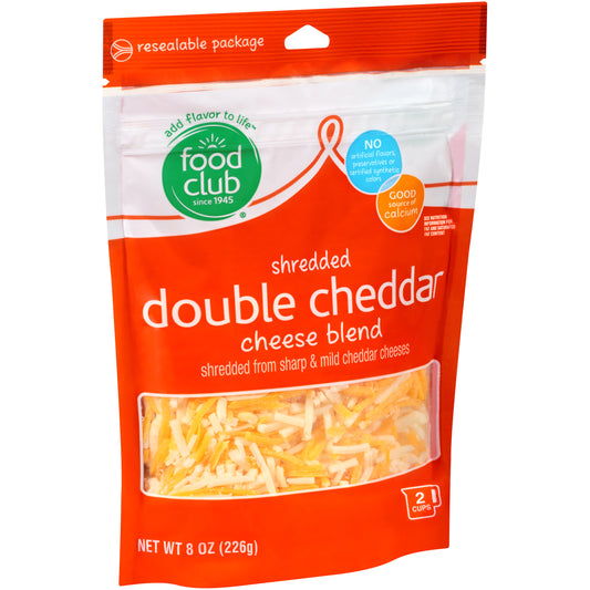 Double Cheddar Cheese Blend Sharp & Mild Cheddar Shredded Cheeses