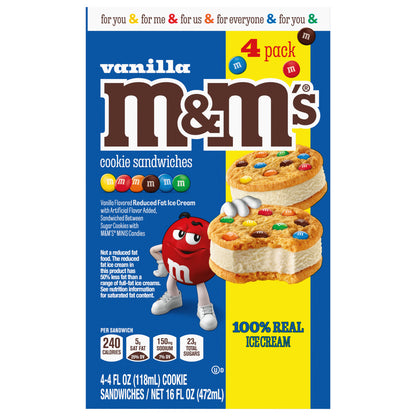 M&M's Vanilla Ice Cream Cookie Sandwich