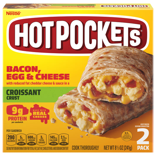 Hot Pockets Croissant Crust Bacon, Egg & Cheese Sandwich 2 Pack