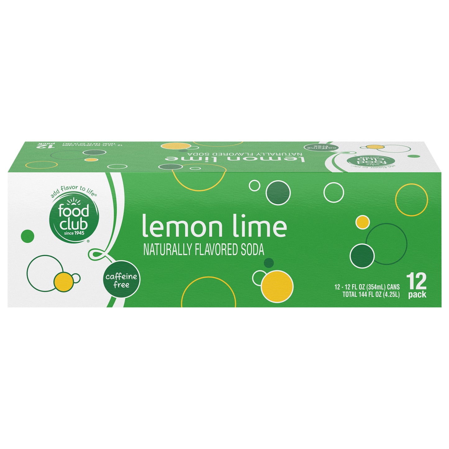 Food Club Caffeine Free Lemon Lime Soda 12 Pack