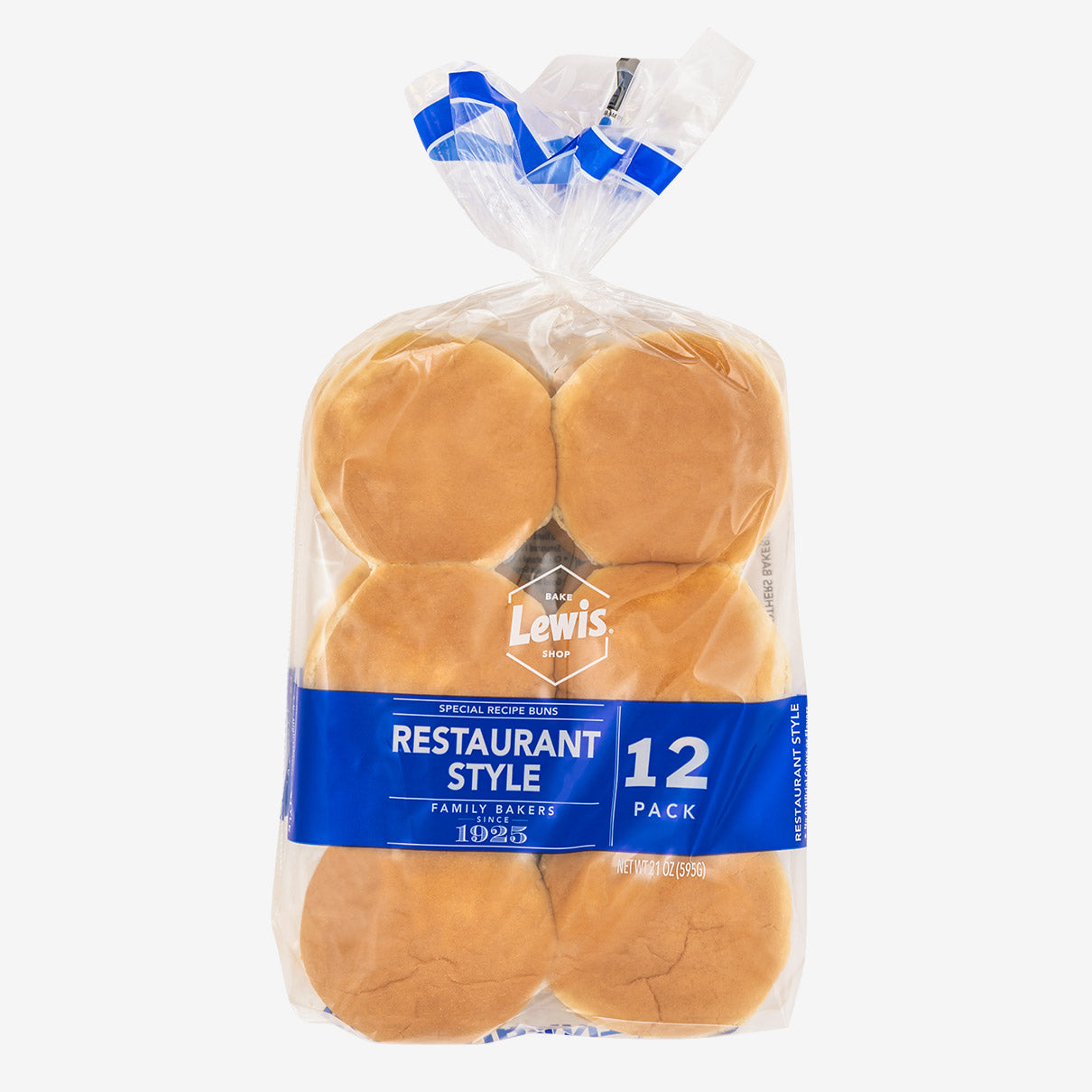 Lewis Bake Shop White Restaurant Style Buns, 21 Oz