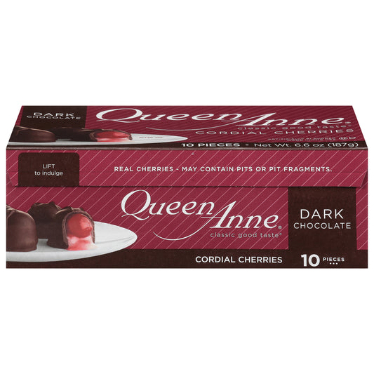 Queen Anne Cordial Cherries Dark Chocolate 10 ea