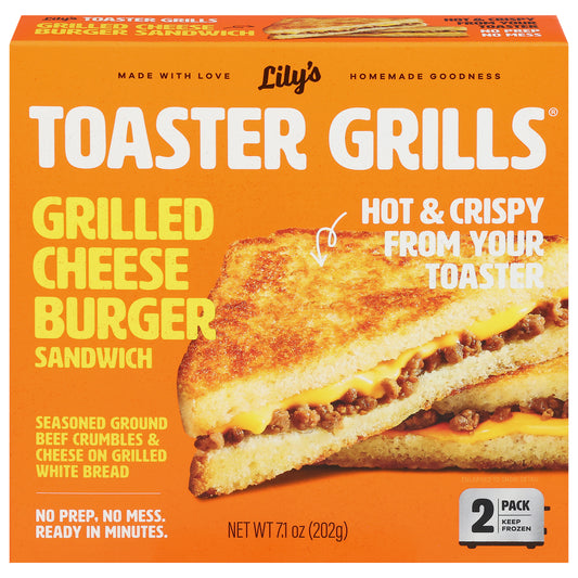 Lily's Toaster Grills Grilled Cheese Burger Sandwich 2 ea