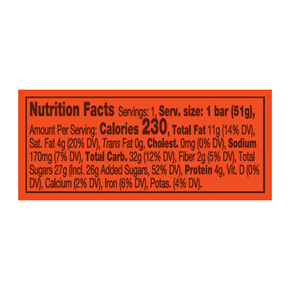 REESE'S FAST BREAK Milk Chocolate Covered Peanut Butter and Nougat Candy, Gluten Free, 1.8 oz, Bar