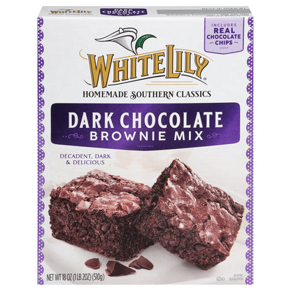 White Lily Dark Chocolate Brownie Mix, 18 Oz Box