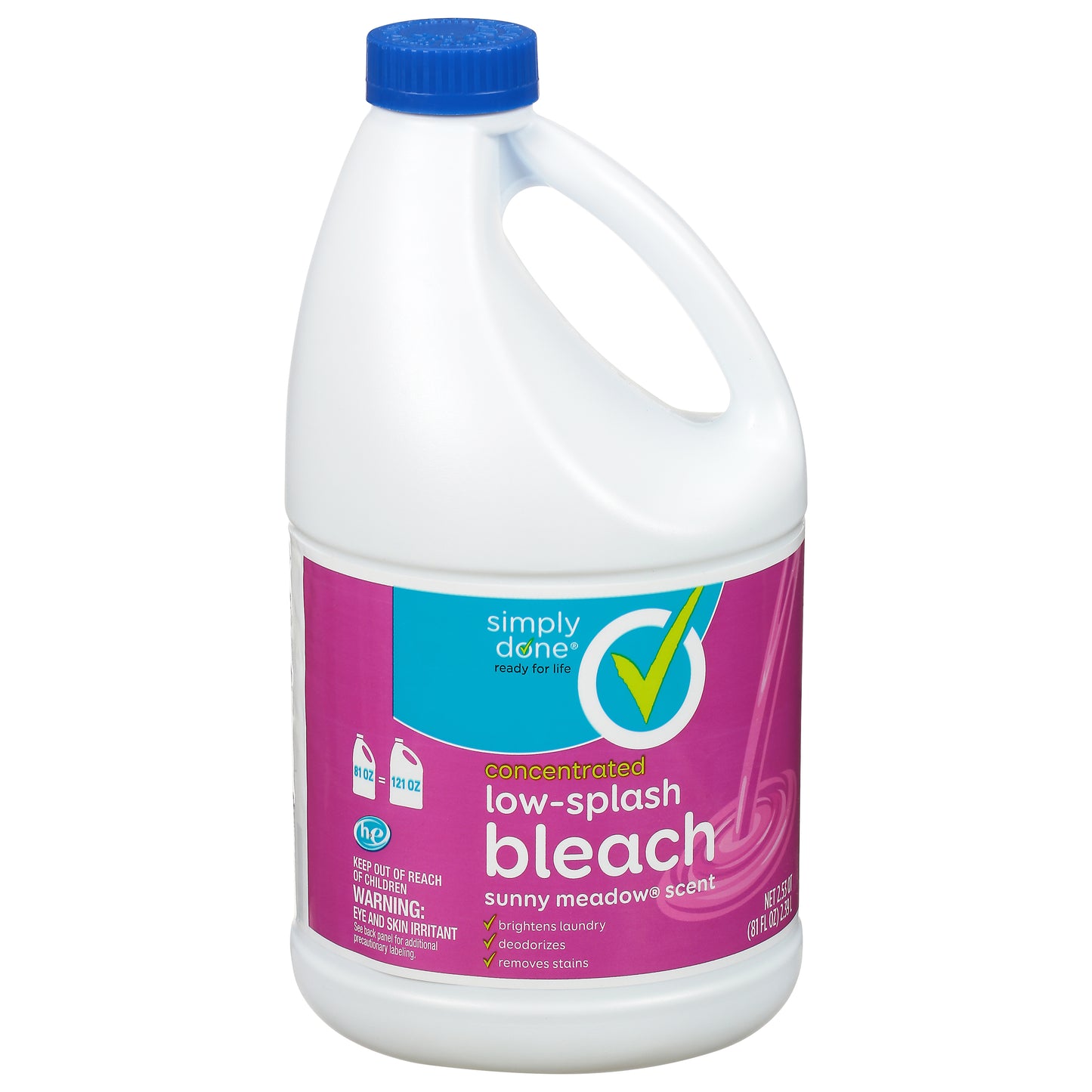 Simply Done Concentrated Low-Splash Sunny Meadow Scent Bleach 2.53 qt