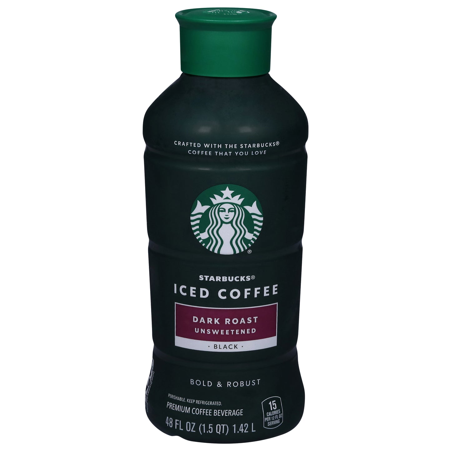 Starbucks Dark Roast Premium Black Unsweetened Iced Coffee 48 fl oz
