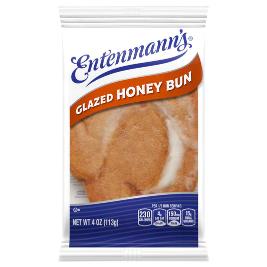 Entenmann's Glazed Honey Bun, Individual, 4 oz