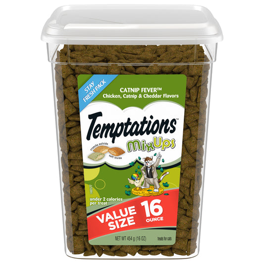 Temptations Value Size Mix Ups Catnip Fever Treats for Cats Value Size 16 oz