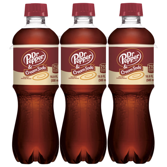 Dr Pepper Cream Soda 6-16.9 fl oz Bottles