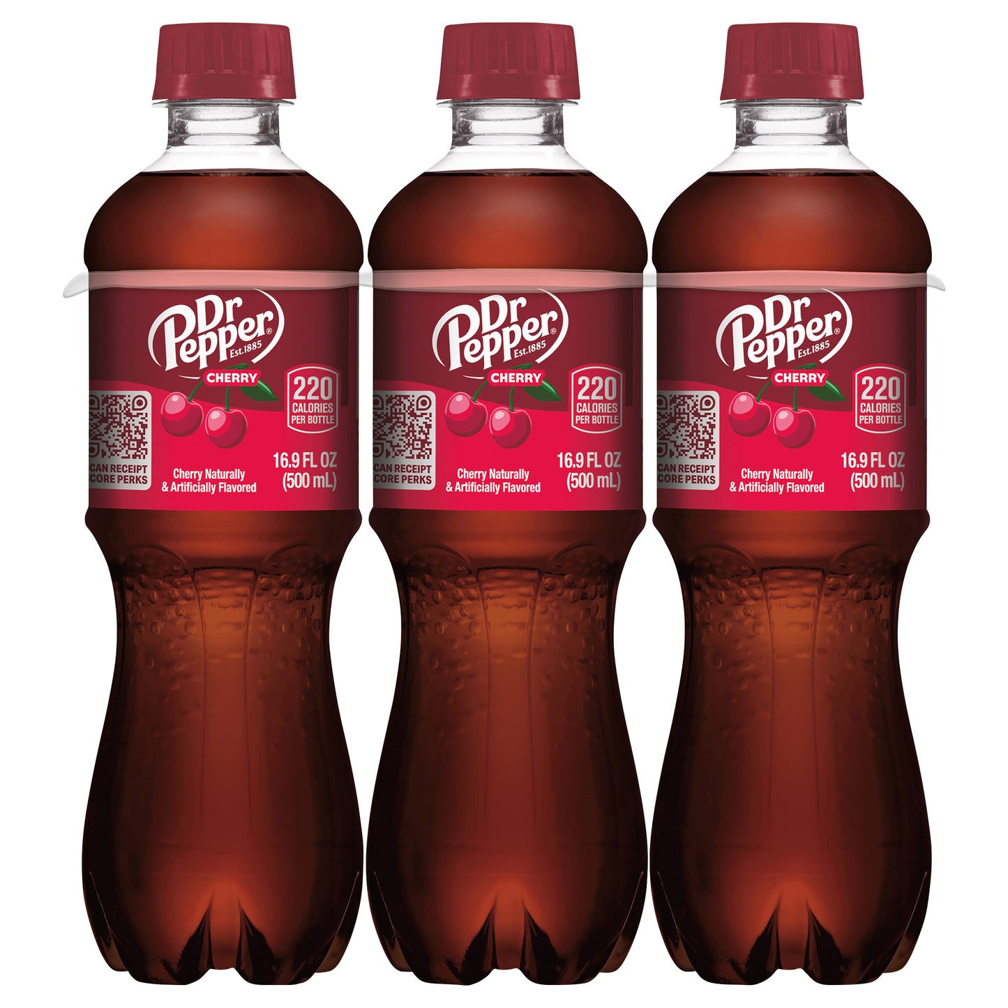 Dr Pepper Cherry Soda, .5 L bottles, 6 pack