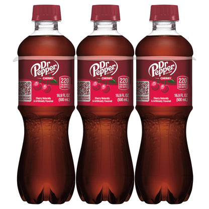 Dr Pepper Cherry Soda, .5 L bottles, 6 pack