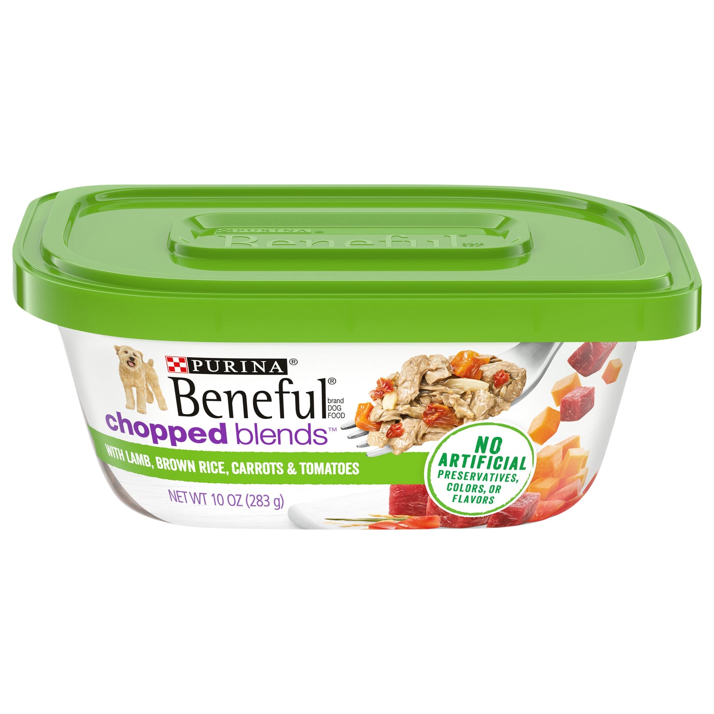 Purina Beneful Freshly Prepared Blends Wet Dog Food With Lamb, Brown Rice, Carrots and Tomatoes - 10 oz. Tub