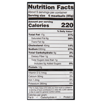 Mama Lucia Bite Size Homestyle Classic Flame Broiled Flavor Meatballs 16 oz