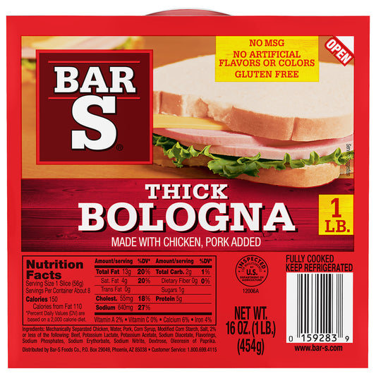 Bar-S® Thick Bologna 16 oz. Pack