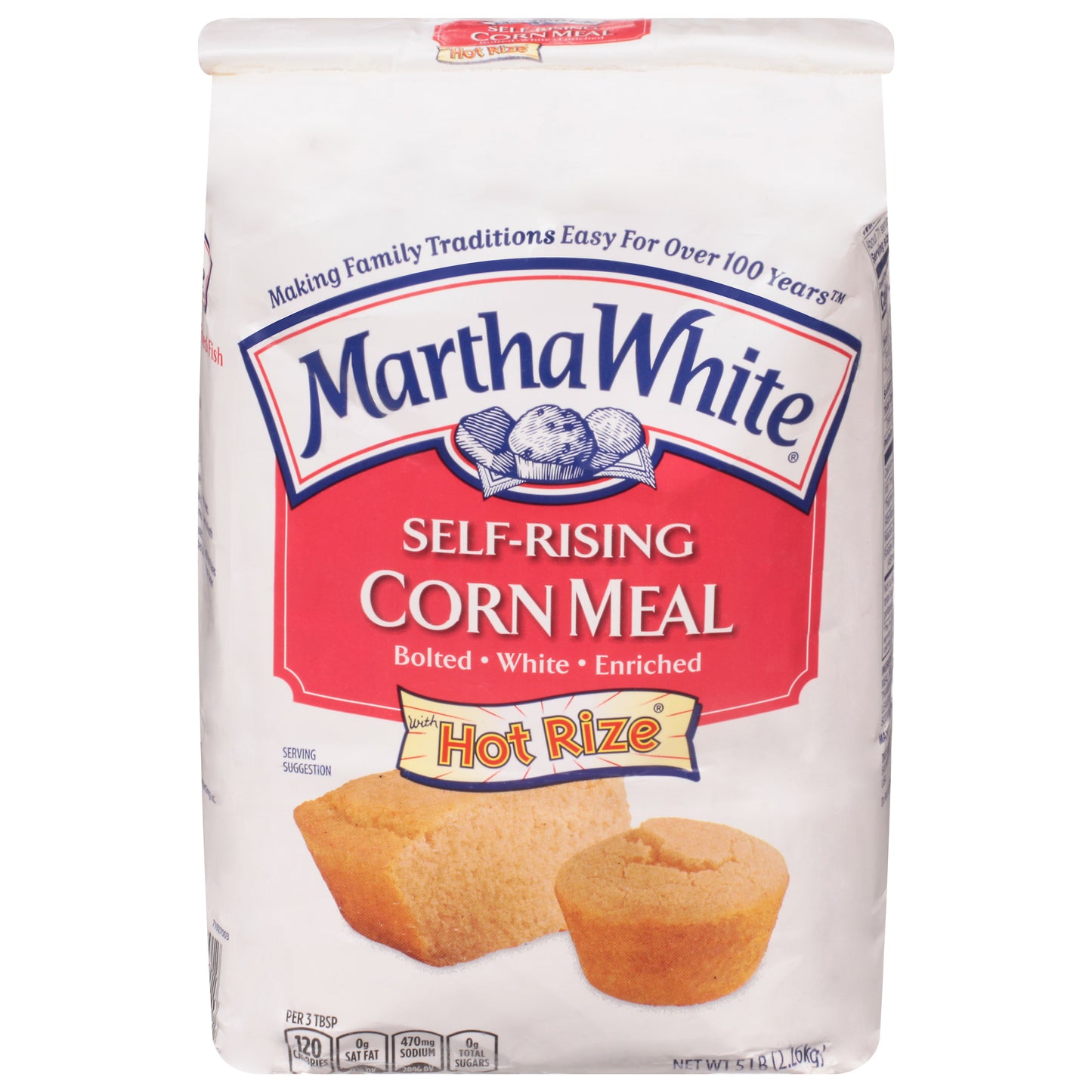 Martha White Self-Rising Corn Meal with Hot Rize 5 lb